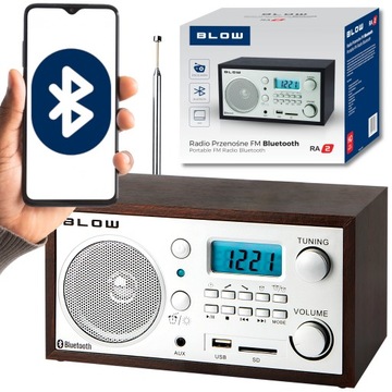 Bluetooth Kitchen Radio Radio Portable Retro FM Alarm Clock