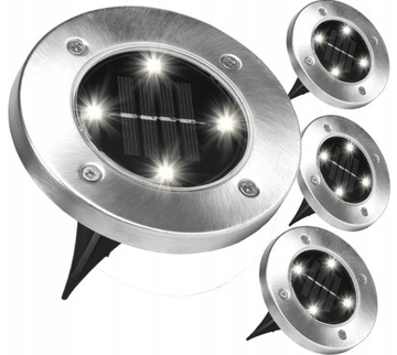 Lampki SOLARNE GRUNTOWE NAJAZDOWE 4 SZT