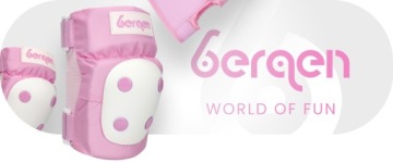 Комплект защиты для детских роликовых коньков BERGEN XS розовый