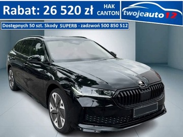 Skoda Superb IV Kombi 2.0 TDI 193KM 2025 Skoda Superb Sportline Combi 2.0 TDI 4x4 193 KM, Navi 13", Head-Up, HAK