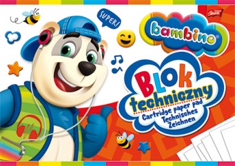 Blok techniczny A4 biały 20 kartek Bambino Majewsk