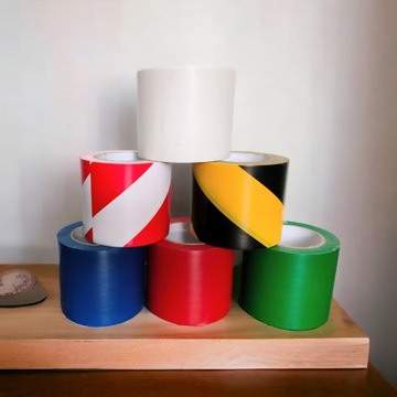 Красная виниловая маркировочная лента 50мм/33м WARNING PAPER-TECH OHS