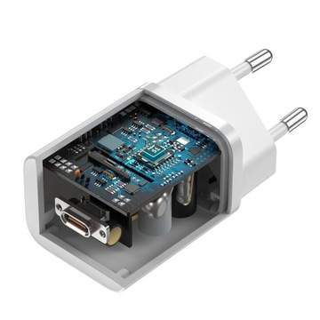 СЕТЕВОЕ ЗАРЯДНОЕ УСТРОЙСТВО BASEUS БЛОК ПИТАНИЯ CUB USB-C PD 25 Вт С КАБЕЛЕМ USB-C ДЛИНОЙ 1 М