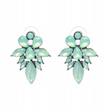 JURAN Роскошные серьги-гвоздики с кристаллами в стиле ретро