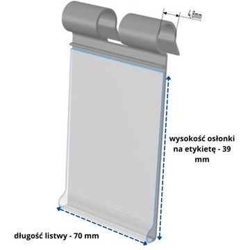 ВЕШАЛКА ДЛЯ ЦЕНЫ КРЮЧОК ДЛЯ ЦЕНЫ 39X70 - 100ШТ.