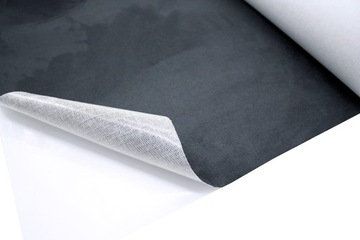 MATERIAŁ ZAMSZ FOLIA SAMOPRZYLEPNA KLEJ CIEMNY GRAFIT 0,5m