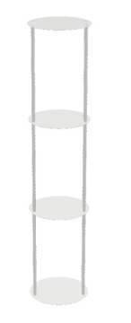 Подставка для цветов FLOWER BASKET TRIARY лофт белая круглая