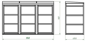 ЗДАНИЕ, КОРПУС ДЛЯ МУСОРА 3х120Л