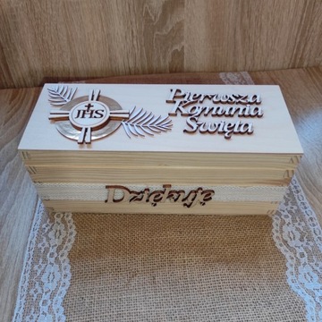 PODZIĘKOWANIE dla Chrzestnych KOMUNIA prezent miód