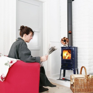 ВЕНТИЛЯТОР ДЛЯ КАМИНА, 6 ЛОПАСТЕЙ, ВЕНТИЛЯТОР ДЛЯ КАМИНОВ, ЧЕРНЫЕ КАМИННЫЕ ПЕЧИ