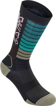 Alpinestars Skarpety Drop 22 czarno zielony, M