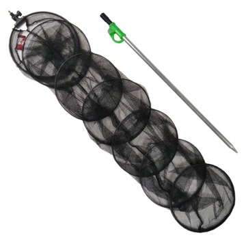SIATKA WĘDKARSKA SADZYK 257x35 cm +Sztyca 80cm
