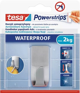 Haczyk samoprzylepny stalowy 2kg Tesa