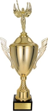 PIĘKNY puchar z figurką WIKTORIA 39cm +GRAWER