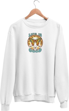 Bluza Motyl Kwiaty Butterfly Biała 6 S