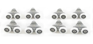 23mm PODWÓJNE ROLKI PRYSZNICOWE MIMOŚRODOWE KÓŁKA / WÓZKI / ŁOŻYSKA