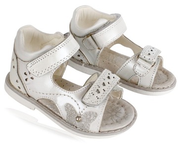 Сандалии с белым жемчугом, профилированная кожа Clibee 24