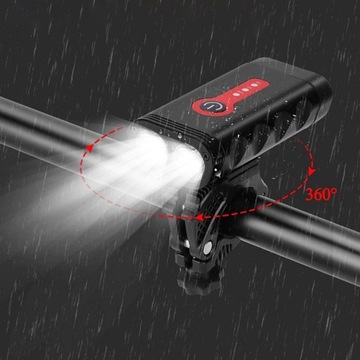 КОМПЛЕКТ СВЕТОДИОДНЫХ ВЕЛОСИПЕДНЫХ ФОНАРОВ ПЕРЕДНИЙ + ЗАДНИЙ USB-ВЕЛОСИПЕДНЫЙ ФАР ВОДОНЕПРОНИЦАЕМЫЙ