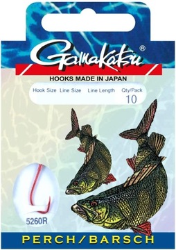 Gamakatsu Haki z Przyponem Okoń 5260R r.8/0.20mm/5