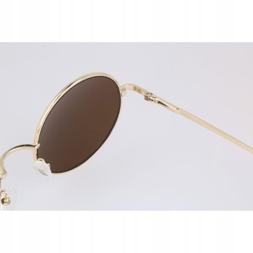 Золотые Леноны круглые солнцезащитные очки