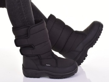 ВЫСОКИЕ СНЕЖНЫЕ БОТИНКИ НА липучках, ЖЕНСКАЯ УТЕПЛЕННАЯ ЗИМНЯЯ ОБУВЬ, ТЕПЛАЯ, МОДНАЯ