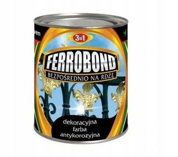 Ferrobond czerwony 0,65L RAL 3020 farba antykorozyjna bezpośrednio na rdzę