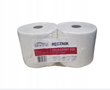 Czyściwo papierowe, ręcznik papierowy celuloza,2 x 200m+GRATIS MIKROFIBRA