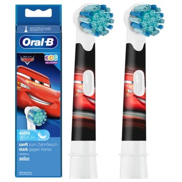 2x KOŃCÓWKI ORAL-B BRAUN STAGES POWER KIDS AUTA