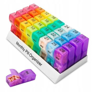 POJEMNIK KASETKA PUDEŁKO NA LEKI TABLETKI na 31dni