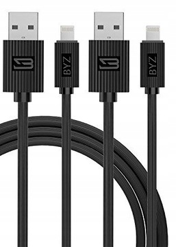 2x KABEL LIGHTNING CZARNY 1.8 m 11 XS XR X 8 7 6