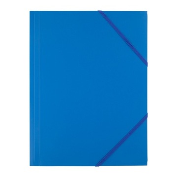 TECZKA D.RECT PLASTIKOWA Z GUMKĄ NIEBIESKA