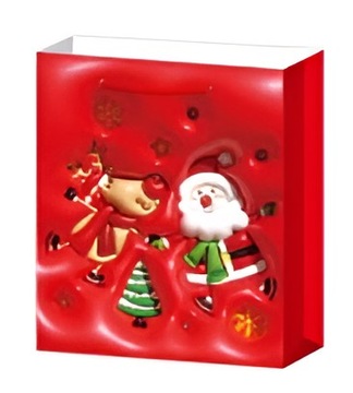 Torebka Prezentowa Świąteczna Torba Na Prezent Święta Mikołajki 32x26 cm