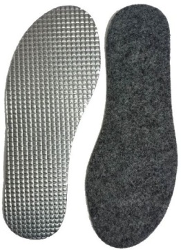 WKŁADKI DO BUTÓW ALUMINIOWE FILCOWE GRUBE roz. 41