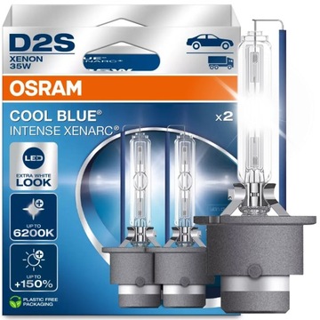 2x XENON ŻARNIK D2S OSRAM COOL BLUE INTENSE 6000k