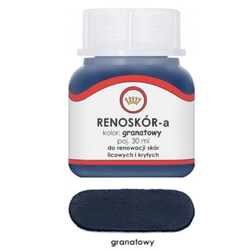 RENOSKÓR FARBA LAKIER DO SKÓRY GRANATOWY 30ML odzież skórzana torba buty