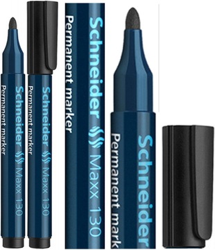 MARKER PERMANENTNY SCHNEIDER MAXX OKRĄGŁY CZARNY ŚWIATŁO- I WODOODPORNY