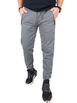 СПОРТИВНЫЕ БРЮКИ МУЖСКИЕ, модные ДЖОГГЕРЫ, карманы на молнии, хлопок, L/XL