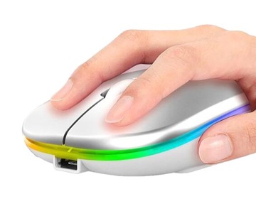 БЕСПРОВОДНАЯ ИГРОВАЯ МЫШЬ С БЕСШУМНЫМ СВЕТОДИОДОМ RGB