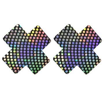 Ультратонкая лазерная сексуальная наклейка на грудь с блестками 1