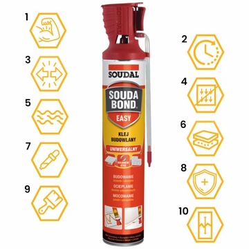 ПЕННЫЙ КЛЕЙ ДЛЯ ПЕНОСТРОЕНИЯ УНИВЕРСАЛЬНЫЙ СТРОИТЕЛЬНЫЙ КЛЕЙ SOUDABOND SOUDAL 750мл