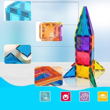 БОЛЬШИЕ СТРОИТЕЛЬНЫЕ МАГНИТНЫЕ БЛОКИ MAGTILES DIY 34