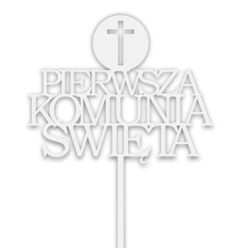 Topper komunijny biały TKB-23