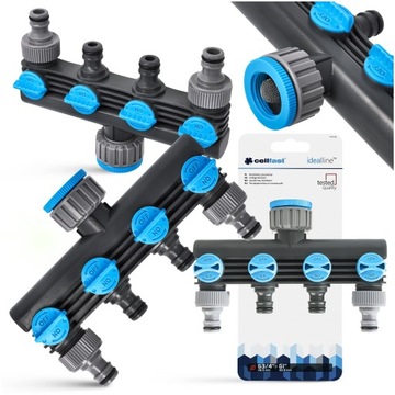 Распределитель крана с 4-ходовым ходом | Водяной шланг Cellfast с четырехрезьбовым соединением 1 дюйм 3/4 дюйма