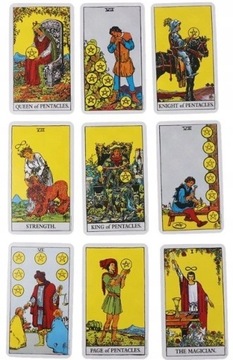 НАБОР КЛАССИЧЕСКИХ КАРТ ТАРО Всадник ТАРО 78 КАРТ ПОЛЬСКАЯ ИНСТРУКЦИЯ