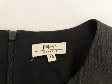 PAPAYA elegancka SUKIENKA klasyczna MODNA szara _ 42