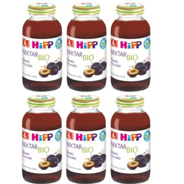 HiPP BIO Nektar Bio po 4mie.śliwki gruszki 6x200ml