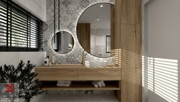 PROJEKT WNĘTRZ wizualizacje KUCHNIA ŁAZIENKA SALON