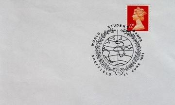Конверт FDC Студенческие игры Шеффилда 1991 г.
