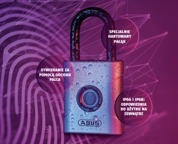 ЗАМОК ABUS С ОТПЕЧАТКАМИ ОТПЕЧАТКОВ ABUS Touch 57/50