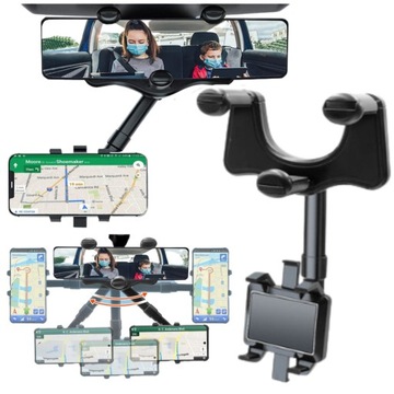 UCHWYT NA TELEFON DO LUSTERKA WSTECZNEGO SAMOCHODU